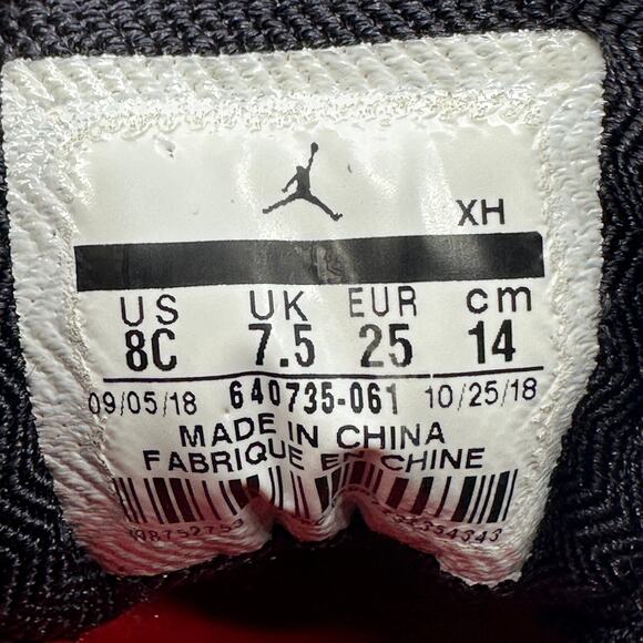 Air Jordan 1 Mid TD 'Infrared 23' Toddler Sneakers 640735-061 Size 8C - Picture 11 of 11